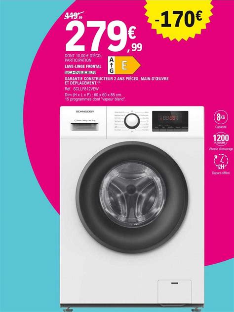 lave linge promo leclerc.